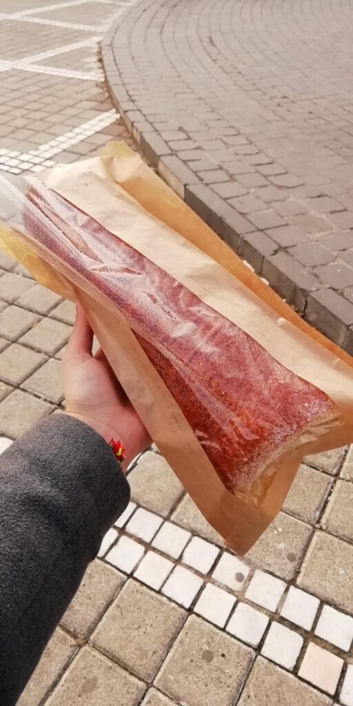 Kürtőskalács chminey cake in Romania