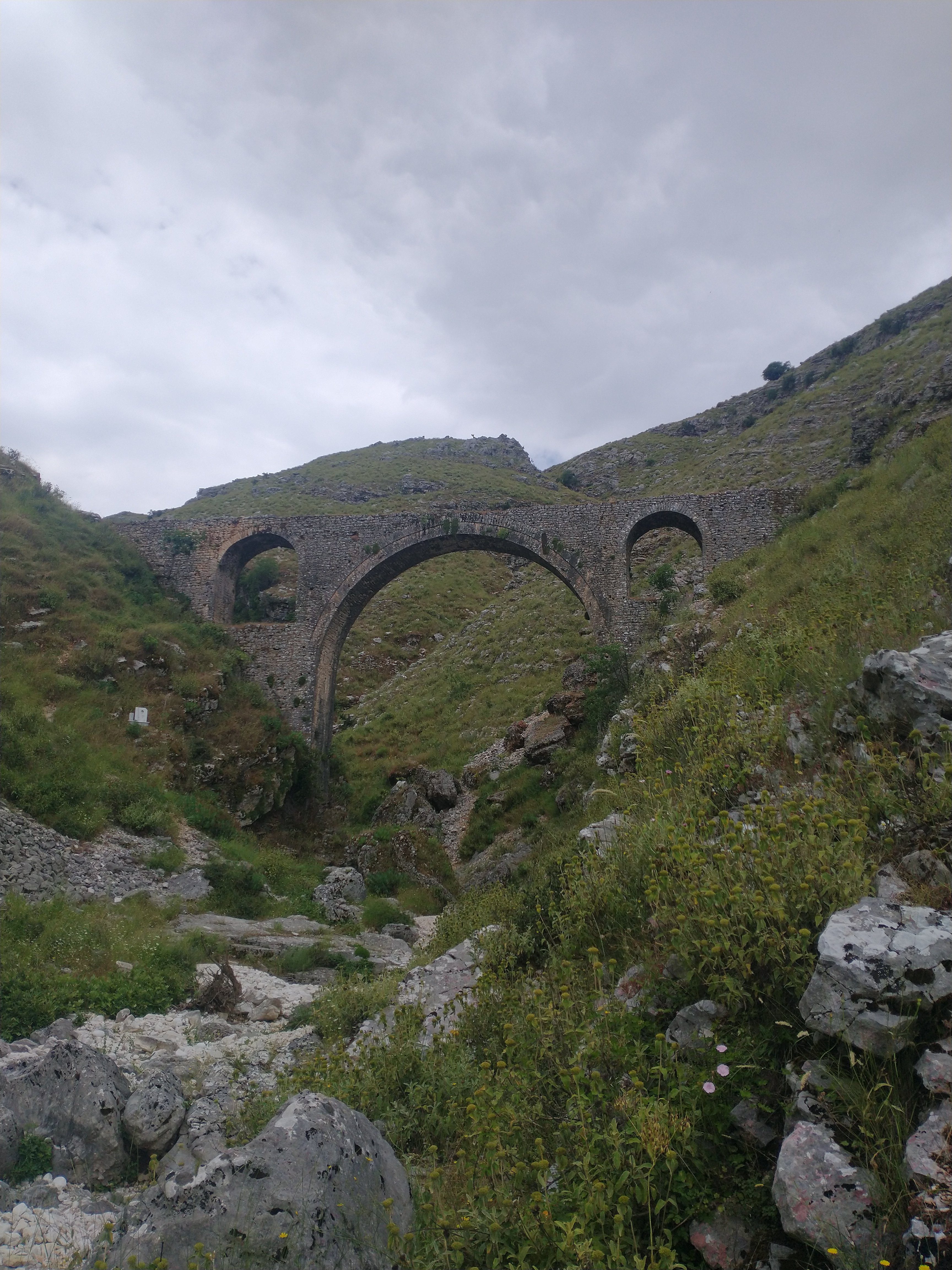 Alii Pasha Bridge in Gjirokaster, Albania