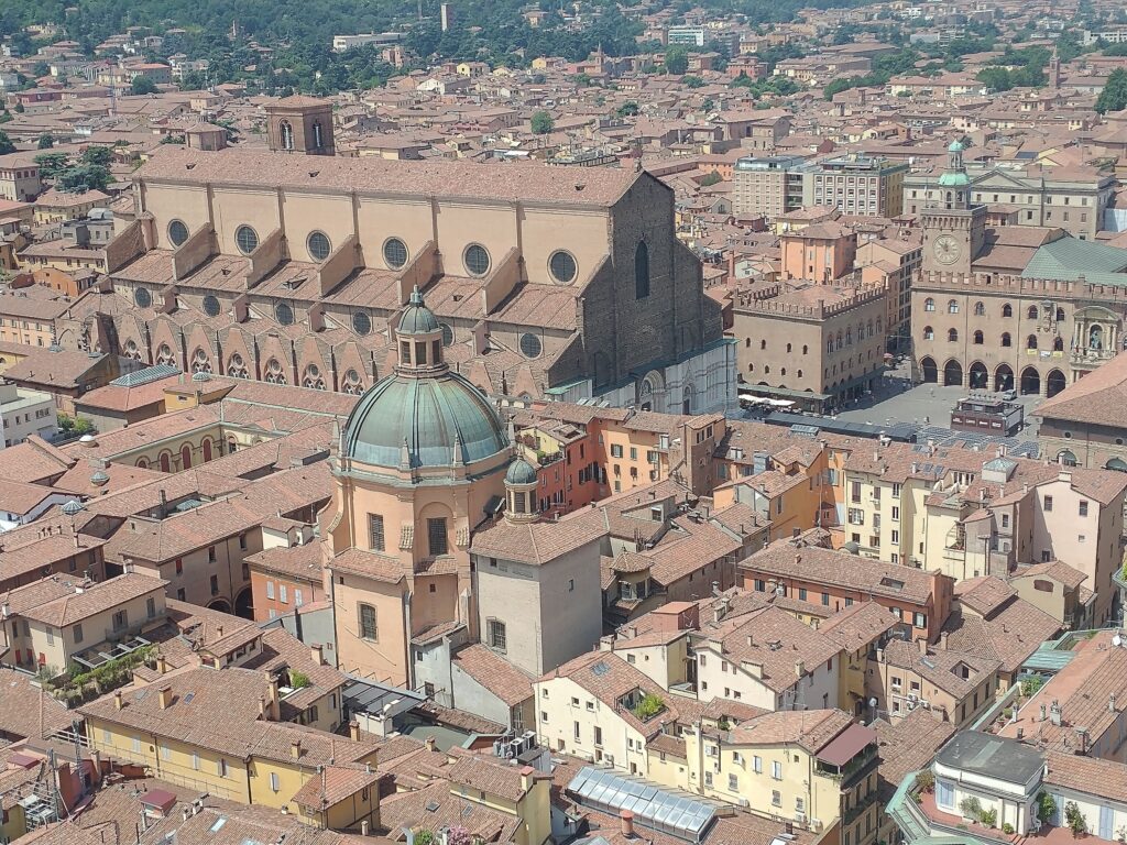 bologna view from the tower italy, italian