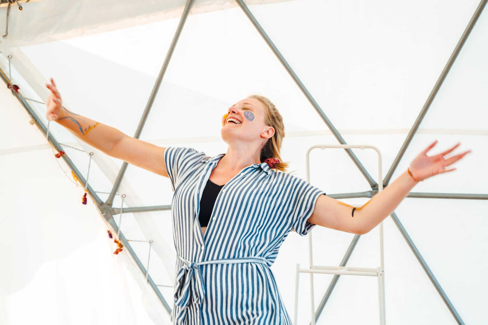 Corrine at a yoga retreat